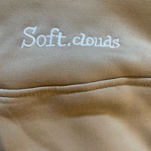 Soft cloud, leggings, medium, fuzzy inside, black, tan/brown, gray, NEVER WORN - Picture 3 of 3